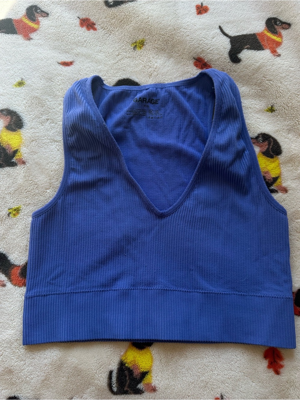 Garage small purple workout top